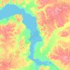 Топографическая карта Тазовская губа, высота, рельеф