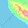 Топографическая карта Усть-Оленёк, высота, рельеф