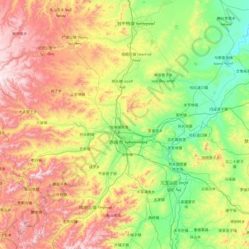 Топографическая карта Songshan District, высота, рельеф