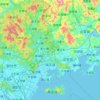 Топографическая карта 饶平县, высота, рельеф