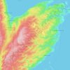 Топографическая карта Péninsule acadienne, высота, рельеф