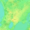 Топографическая карта Шацк, высота, рельеф