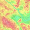 Топографическая карта Ярославский район, высота, рельеф