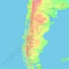 Топографическая карта Patagonia, высота, рельеф