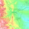 Топографическая карта Rapid City, высота, рельеф