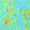 Топографическая карта остров Риеккалансари, высота, рельеф