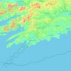 Топографическая карта West Cork, высота, рельеф