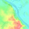 Топографическая карта Гайны, высота, рельеф