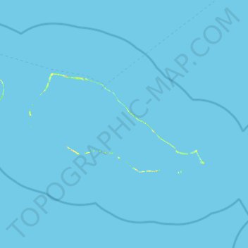 Топографическая карта Rangiroa, высота, рельеф