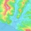 Топографическая карта Дагомыс, высота, рельеф