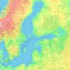 Топографическая карта Балтийское море, высота, рельеф