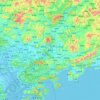 Топографическая карта Хойчжоу, высота, рельеф