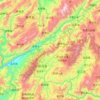 Топографическая карта Gengma Dai and Va Autonomous County, высота, рельеф