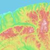 Топографическая карта Parc national de la Gaspésie, высота, рельеф