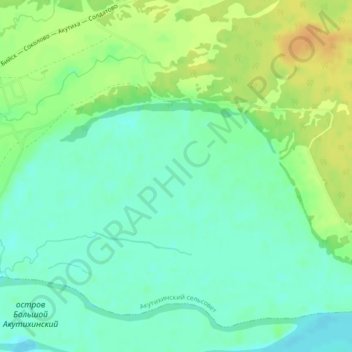 Топографическая карта Ромашка, высота, рельеф