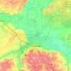 Топографическая карта городской округ Рязань, высота, рельеф