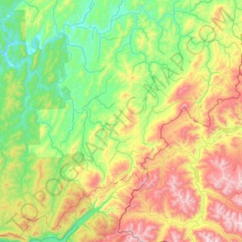 Топографическая карта Бийкинское сельское поселение, высота, рельеф