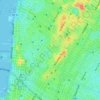Топографическая карта Greenwich Village, высота, рельеф