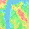 Топографическая карта Ленинский округ, высота, рельеф