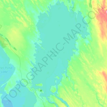 Топографическая карта Churchill Lake, высота, рельеф