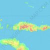 Топографическая карта Flores, высота, рельеф