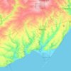 Топографическая карта Мангушская поселковая община, высота, рельеф
