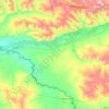Топографическая карта Илекский район, высота, рельеф