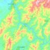 Топографическая карта 涔天河水库, высота, рельеф