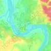 Топографическая карта Печора, высота, рельеф