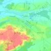 Топографическая карта Любско, высота, рельеф