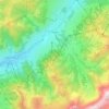 Топографическая карта Megève, высота, рельеф
