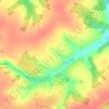 Топографическая карта Овстуг, высота, рельеф