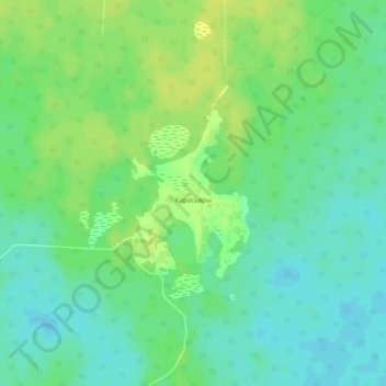 Топографическая карта Карасьяры, высота, рельеф