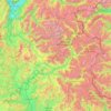 Топографическая карта Hautes-Alpes, высота, рельеф