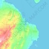 Топографическая карта Дар-эс-Салам, высота, рельеф