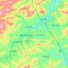 Топографическая карта 鹰手营子矿区, высота, рельеф