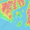 Топографическая карта Area F (West Howe Sound), высота, рельеф