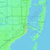 Топографическая карта Майами, высота, рельеф