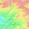 Топографическая карта Сузакский район, высота, рельеф