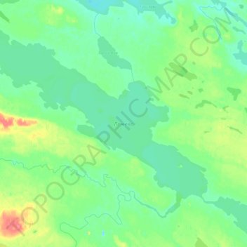 Топографическая карта Лежево, высота, рельеф