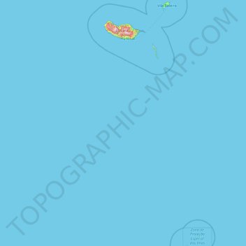 Топографическая карта Мадейра, высота, рельеф