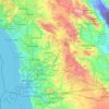 Топографическая карта San Diego County, высота, рельеф