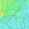 Топографическая карта London Borough of Tower Hamlets, высота, рельеф
