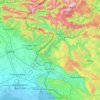 Топографическая карта Соча, высота, рельеф