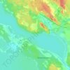 Топографическая карта Лункуланлахти, высота, рельеф