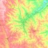 Топографическая карта Lancaster County, высота, рельеф