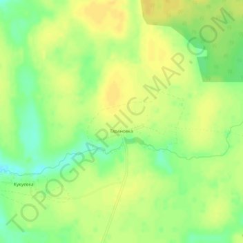 Топографическая карта Тарановка, высота, рельеф