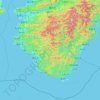 Топографическая карта 和歌山県, высота, рельеф