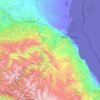 Топографическая карта Лакский район, высота, рельеф