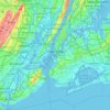 Топографическая карта Нью-Йорк, высота, рельеф